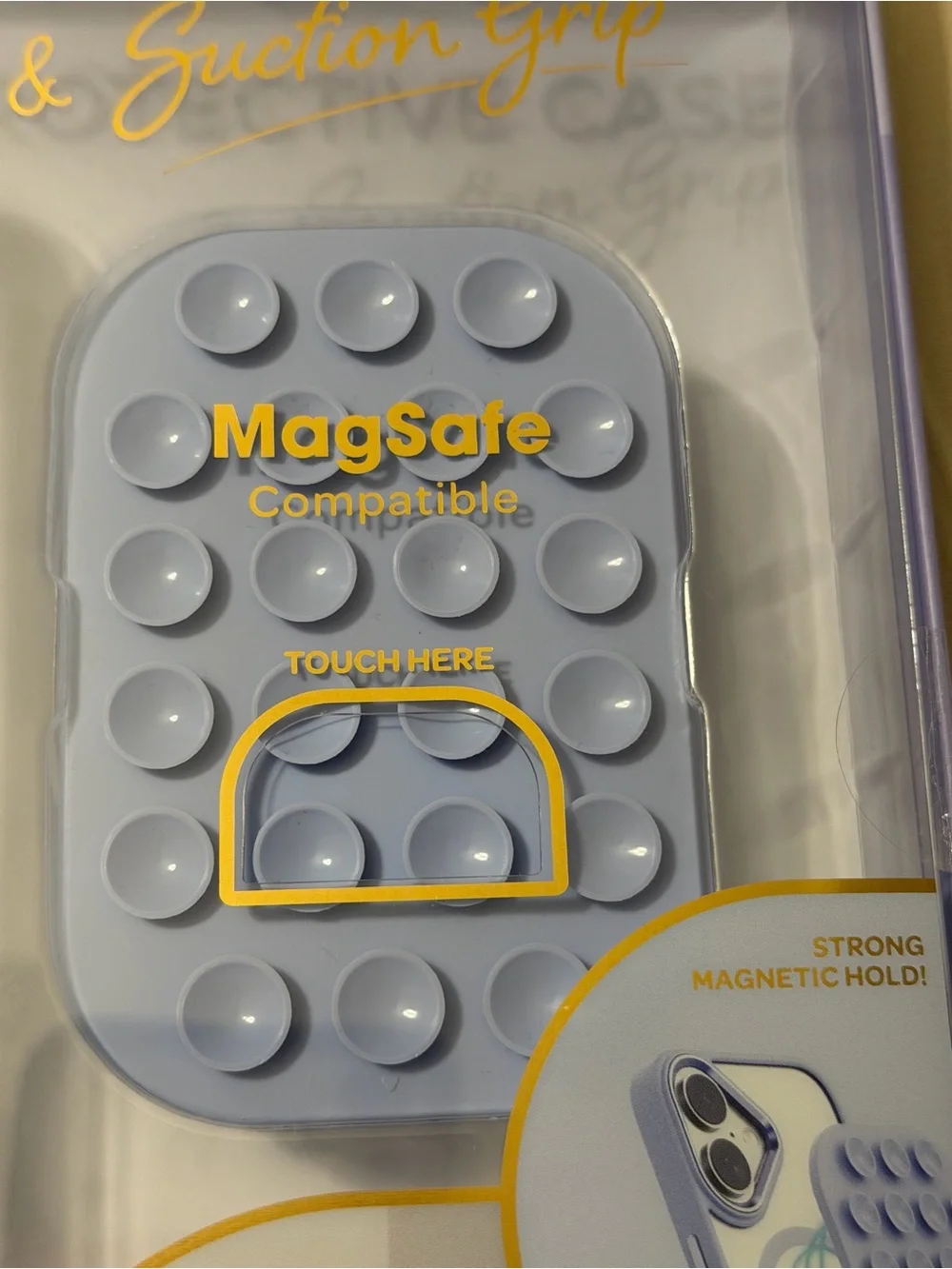 MagSafe Compatible Suction Grip Phone Case - Blue